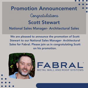 Scott Stewart- promoted to National Sales Manager